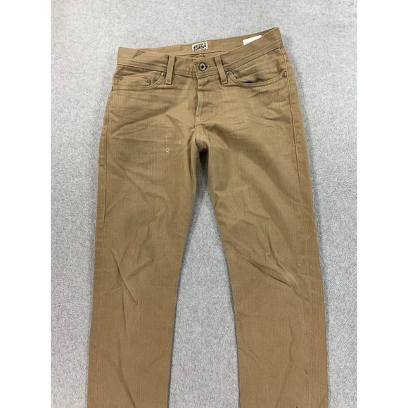Naked & Selvedge Weird Guy Selvedge 5‎ Pocket Jeans (Men's 30x33) Beige - Picture 2 of 16
